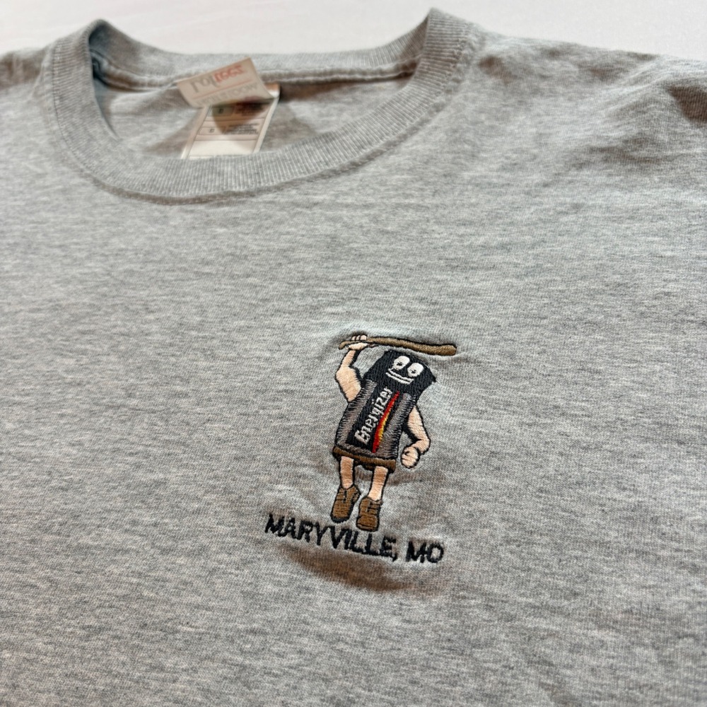 Fruit of the Loom Lofteez Energizer Battery Maryville MO Grey T-Shirt Mens L